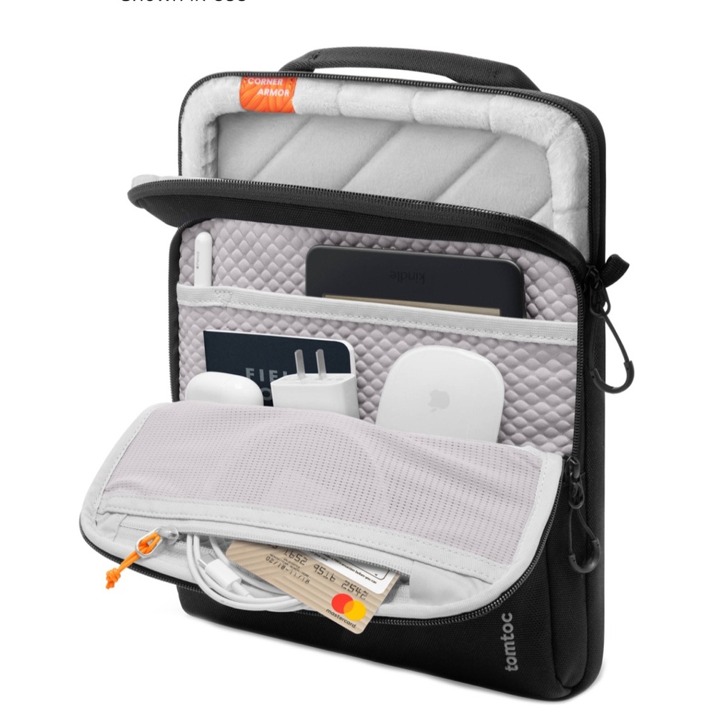 NWT • tomtoc • DefenderACE-B03 Tablet Shoulder Bag • Black • 12.9in iPad Pro - Picture 8 of 13